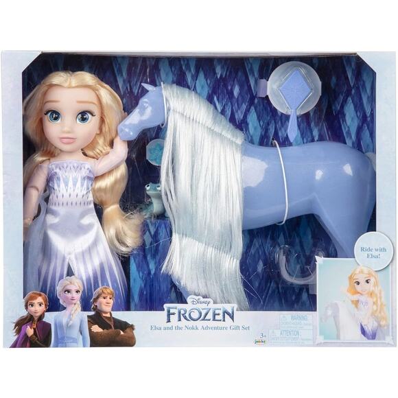Disney Frozen Large 14" Elsa Articulated Toddler Doll and Nokk NIB - Picture 1 of 3